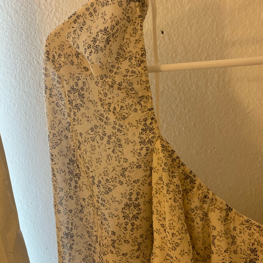 Blue floral blouse